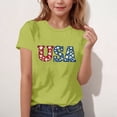 thumbnail image 5 of MKOSPLRT Comfortable Kids Patriotic Shirt, 4th of July American Flag Print Crew Neck Short Sleeve T-Shirt Mint Green 9-10 Years, 5 of 7