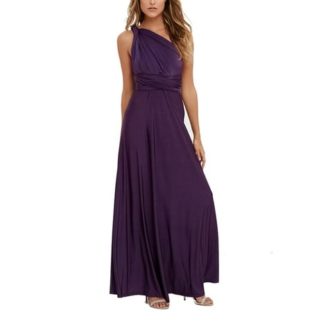 Formals Prom Pageant Ball Gown - Women Evening Dress Convertible Multi Way Wrap Bridesmaid Formal Long Maxi Dresses Party Prom Cocktail Pageant Ball Gown