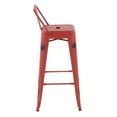 thumbnail image 4 of Pemberly Row Tabourets à Barres en Métal de Transition 29" en Rouge (Lot de 4), 4 of 9