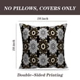 thumbnail image 2 of LALILO Throw Pillow Covers Antique Golden Damask Golden Black Cushion Cover 18" x 18", 2 Pack, 2 of 6