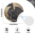 thumbnail image 5 of Round Grid Placemat ,One Sizex1, Round Placemat, PVC Plate Mat，15.4 Inch Non-Slip and Heat Resistant, Table Placemat, Dining Room Placemat Black Dragon, 5 of 7