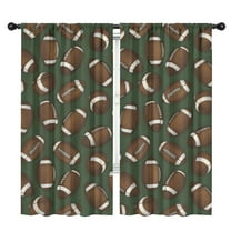 Blackout Kids Curtains,Football Pattern Childrens Insulated Curtains Set Of 2,Bedroom Essentials,Toddler Room Decor 42"x84"