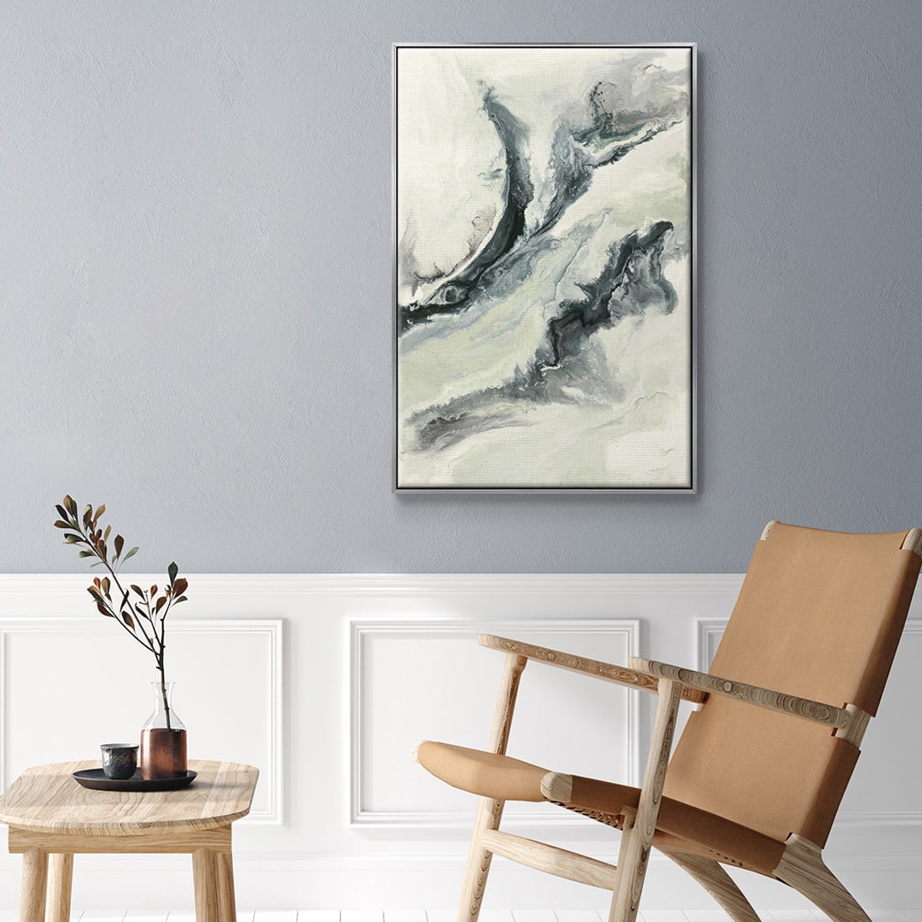 Untitled Framed Premium Gallery Wrapped Canvas - Ready to Hang - 27 x 41 - Silver Floating Frame