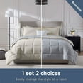 thumbnail image 6 of LammaLoe Twin Comforter Set, With Sheets, Reversible Bed In A Bag 5 Piece, Bedding Set, Beige, 6 of 7