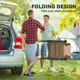 thumbnail image 4 of Outsunny Ensemble de 2 Chaises Berçantes Pliables pour Patio, Brun Pâle, 4 of 10