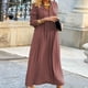 thumbnail image 5 of Vestido casual de mujer Vestido de manga larga con cuello en V Vestido de cambio suelto casual Adepaton BST3003117-4, 5 of 6