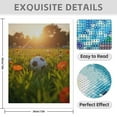 thumbnail image 3 of Diamond Art Kit for Adults, Sunset Soccer Field Blossoms Diamond Painting for Adults Beginners, 5D DIY Diamond Art Painting Kits, Colorful Diamond Painting Craft for Home Decor 12x16, 3 of 7