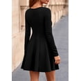 thumbnail image 4 of Vestido PRETTYGARDEN 2025 Elegante y Clásico de Manga Larga Negro XXL, 4 of 8