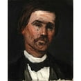 thumbnail image 2 of Paul Cézanne 20x24 Black Ornate Framed Double Matted Museum Art Print Titled: Head of a Man (1865), 2 of 5