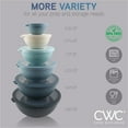 thumbnail image 4 of COOK WITH COLOR 12-Pc Mixing Bowls with Lids Set Plastic Bowls for Kitchen, Blue Embossed, 4 of 8