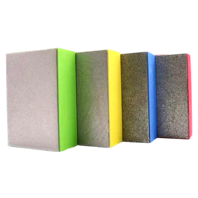 Zorion 4 Pieces Polishing Sanding Blocks, Practical Portable Sandpaper Blocks, Handheld Style B