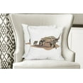 thumbnail image 4 of Ambesonne African Throw Pillow Cover 2 Pack, Animals on Savannah Modern, 18", White and Brown, 4 of 6