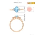 thumbnail image 5 of Angara Natural 1 Ct. Aquamarine with Diamond Classic Ring in 14K Rose Gold for Women (Ring Size: 3.5), 5 of 10