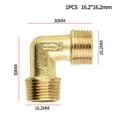 thumbnail image 1 of BTOER Air Compressor Pump Elbow Unloader Valve Thread Brass 16.5mm Male To Male Check Valve Elbow Coupler Replacement For Air Pump, 1 of 9