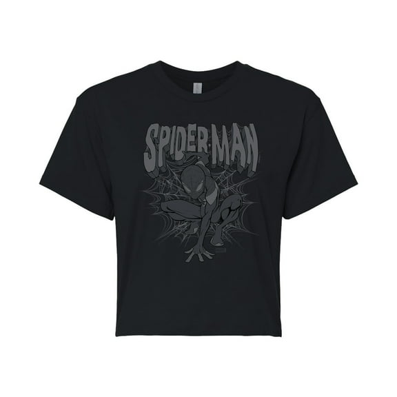Marvel Spider-Man - Monochromatic - Juniors Cropped Graphic T-Shirt