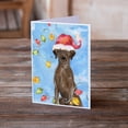 thumbnail image 2 of Christmas Lights Chocolate Labrador Retriever Greeting Cards and Envelopes Pack of 8, 2 of 2