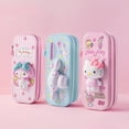 thumbnail image 2 of Sanrio-estuche de lápices de PU de gran capacidad, bolsa de lápices escolares Kawaii HelloKitty Cinnamoroll Melody, suministros de papelería, 2 of 4