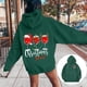 thumbnail image 2 of WILLBEST Sudadera de Mujer con Estampado de Letras, Sudadera con Capucha de Manga Larga y Bolsillos, Talla 50 Grande, 2 of 7