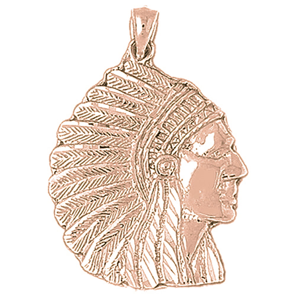 Rhodium-plated 925 Silver Indian Head Pendant with 16 Necklace Jewels Obsession Indian Head Necklace 