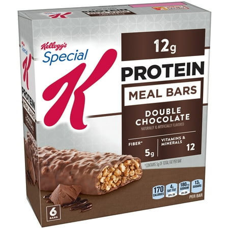 Kellogg's Special K Protein Meal Bar, Double Chocolate, 12g Protein, 6 Ct
