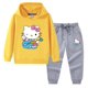 thumbnail image 3 of Hello Kitty-suéter con capucha para niña, pantalones, ropa de dos piezas para niño, conjunto de bebé de manga larga de algodón puro, moda bonita, 3 of 5