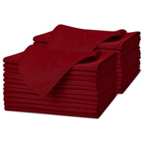 Avalon Kitchen Cloth Napkins – 24 Pack, Red 17x17 in, Durable Polyester Dinner Napkins with Hemmed Edges for Dining