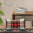 thumbnail image 2 of Scottish Tartan Throw Pillow Covers,Green Wool Plaid Symmetric Square Fashion Decorative Pillow Covers Digital Printing Blended Fabric for Couch Sofa Bed Invisible Zipper 12X20 in, 2 of 6