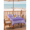 thumbnail image 2 of 52x70 Inch Outdoor Tablecloth with Umbrella Hole Zipper Rectangle Purple Retro Greek Key Rectangular Tablecloths Outside Waterproof Geometric Greece Ancient Rustic Patio Table Cover for Picnic Party, 2 of 8