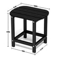 thumbnail image 3 of Cobiod Adirondack Outdoor Side Table，All Weather Patio End Table Single Layer for Balcony Garden Pool Fire Pit，black, 3 of 9