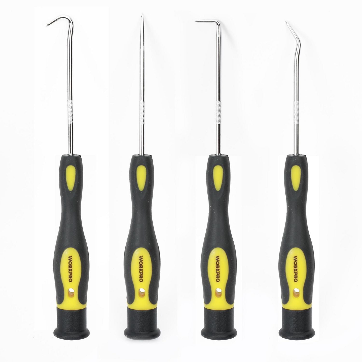 WorkPro Jeu de pic et crochets - 4 Pièces Poignées souples