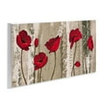 thumbnail image 3 of Stupell Industries Red Poppies Blooming Rustic Distressed Wood Grain Wall Plaque by Brian Francis, 3 of 5