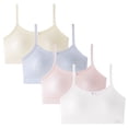thumbnail image 1 of Bra for Girls, Soft Cotton Breathable Training Bra with No Wire, Double-Layer Front, Full Coverage, for Ages 12–14, Spring Summer Wear, 1 of 9