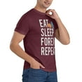 thumbnail image 5 of Eat Sleep Forex Repeat Men'S Basic Short Sleeve T-Shirt Burgundy X-Large, 5 of 5