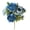 Dark Blue, variant on 1PC Sunset Yellow Artificial Peony Ranunculus Bouquet, 11.81" Silk Persian Buttercups Flower Bunch with Bendable Stems for Home Table Wedding Centerpiece