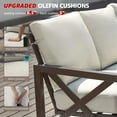 thumbnail image 4 of NATURAL EXPRESSIONS 6 Pieces Patio Furniture Sets, Metal Outdoor Sectional Furniture L Shape Patio Conversation Sets,Highback Frame,Metal Table,Large Waterproof Cover, 6.5" Olefin Cushions, 4 of 8