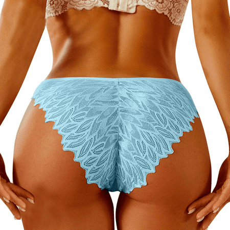 Fulorrnie Underwear for Women No Show Bikini Comfort Breathable Panty Cute Seamless Elastic Waist Ventilated Panties  Sky Blue  8