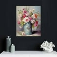 thumbnail image 4 of Nawypu Floral Canvas Wall Art Pink Bathroom Kitchen Wall Decor Rustic Farmhouse Flower Bouquet in Bottle Prints Pictures Vintage Watercolor Botanical Abstract Artwork Dining Room Home, 4 of 4