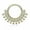 Gold, variant on CZ Lined Fan Bendable Hoop Rings for Septum, Ear Cartilage, Daith Surgical Steel