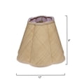 thumbnail image 2 of Jamie Young Co Scalloped Raffia Fabric Lamp Shade Small Natural, 2 of 4