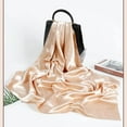 thumbnail image 6 of UJNDER Women Fashion Solid Satin Square Head Scarf Lightweight Neck Scarves and Hair Bandana for Stylish Women Beige, 6 of 9