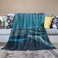 thumbnail image 2 of BCIIG Whale Ocean Blue Warm Lightweight Blanket Soft Fleece Blankets Throw Blanket for Living Rooms Sofa Decor Cow Gifts All Seasons 60x80in, 2 of 6