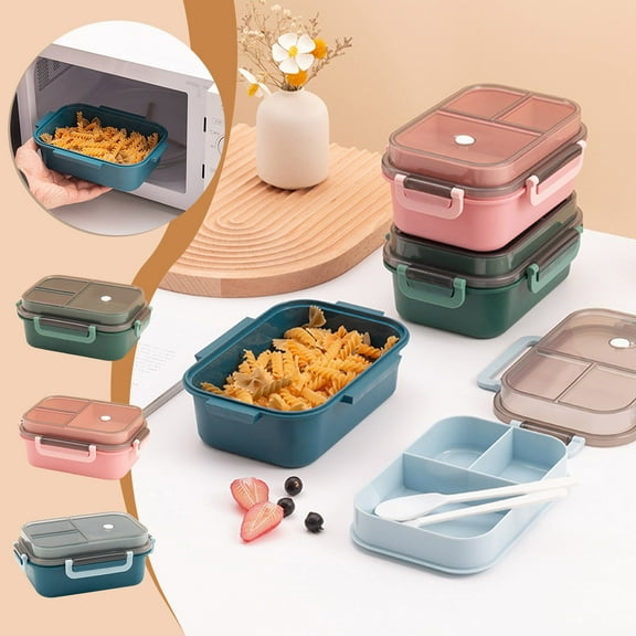 Portable Food Grade Leak-Proof Lunchbox,Bento Lunch Box,Divided Food Storage Containers for School Work Travel,Double-layer Lunch Box