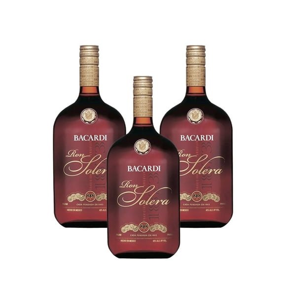 Pack De 3 Ron Bacardi Solera 750Ml