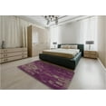 thumbnail image 5 of Ahgly Company Machine Washable Indoor Square Transitional Mauve Taupe Purple Area Rugs, 4' Square, 5 of 7
