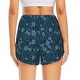 thumbnail image 2 of Lsque Rose Flowers Printed Women's Running Shorts with Liner Pockets,Elastic Quick Dry Workout Athletic Gym Yoga Shorts,Womens High Waist Shorts-Medium, 2 of 9