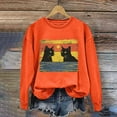 thumbnail image 3 of Halloween Sweatshirt Women Horror Movie Pumpkin Cat Graphic Sweatshirts Halloween Shirts Fall Crewneck Tops, 3 of 3