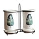 thumbnail image 2 of Jaula para palillos, soporte para utensilios de encimera, organizador de cerámica para cocina, 2 tazas, organizador de drenaje, tenedor, cuchara, Hoja de banana, 2 of 8
