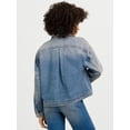 thumbnail image 6 of Jessica Simpson Women's Swing Denim Jacket with Back Pleat, Sizes XS-XL, 6 of 8
