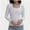 White, variant on Casual Women's Long Sleeve Shirts Knit Fitted Stretch Scoopneck Basic Solid Tunic Tops