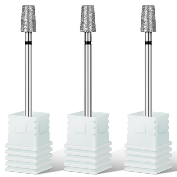 Rolybag Cuticle Nail Drill Bits Tapered Barrel Cuticle Drill Bit For Nail Diamond Drill Bits 3/32 Professional Safety Cuticle Clean Drill For Electric Remove Cuticle Dead Skin Manicure Tools (Coarse)